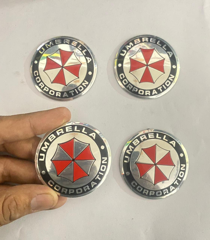Auto MT 4pcs UMBRELLA Sign Emblem Car Wheel Center Hub Cap Caps Badge Sticker Decal 56mm Vehicle Tool Kit