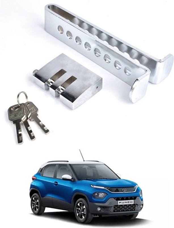 AYW Steel Anti-Theft Brake Pedal Lock 8 Hole Clutch Lock For Qualis-2004 Gear Lock(Stainless Steel)
