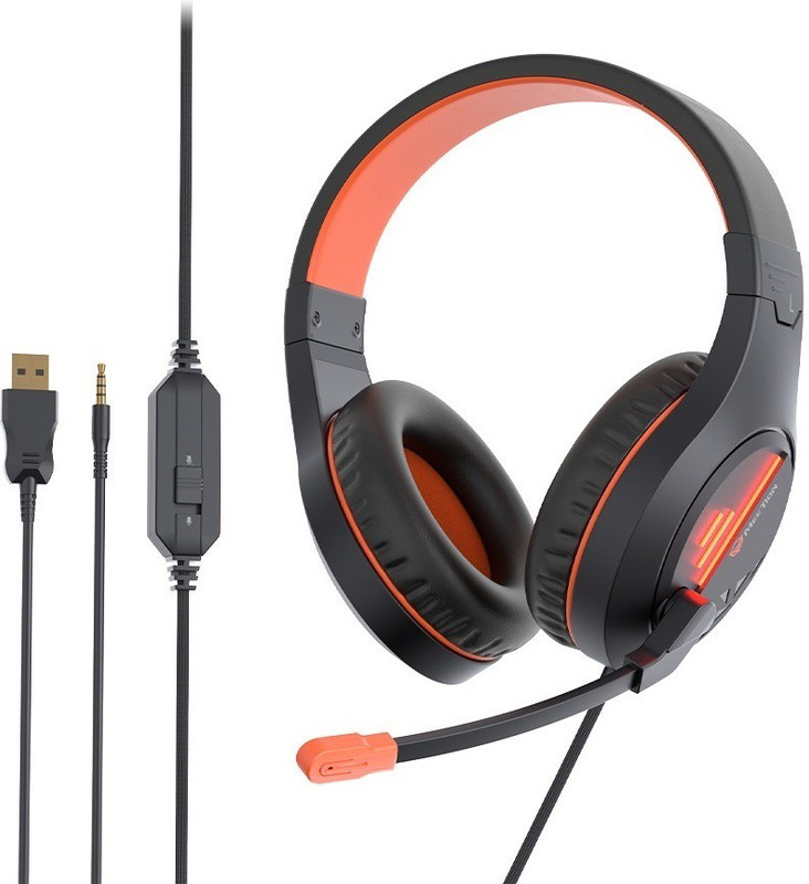 Meetion MTHP021BO Wired Gaming(Black, Orange, On the Ear)