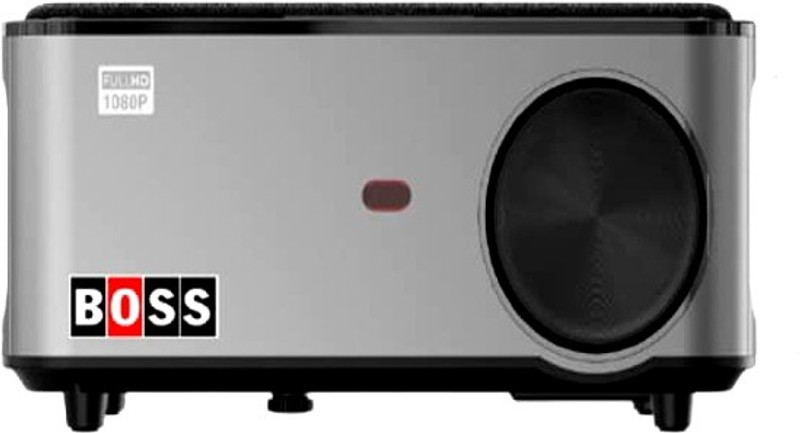 BOSS S21A Latest FHD 3D Android Smart Wi-Fi Bluetooth Projector | 6800 Lumens upto 300' Display with Native 1920X1080P (FHD) Resolution | Keystone Correction, HiFi Dolby Digital | 1 Year Warranty | (S21A) (6800 lm / Wireless / Remote Controller) Portable Projector(Black)