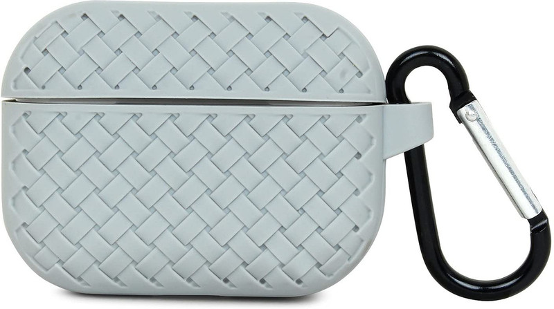 KHR Pouch for APPLE Airpods (3rd Generation) / Apple Airpod 3 Wooven Style Cover Silicon (Grey)(Grey, Dual Protection, Silicon, Pack of: 1)