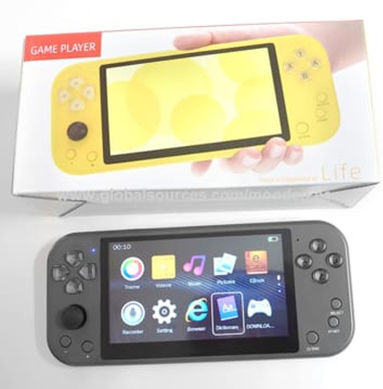 Clubics X20 5.1 inch Game Console Game Pad 8GB Support + Built In Speakers- Grey HD Edition(Code in the Box - for PSP)