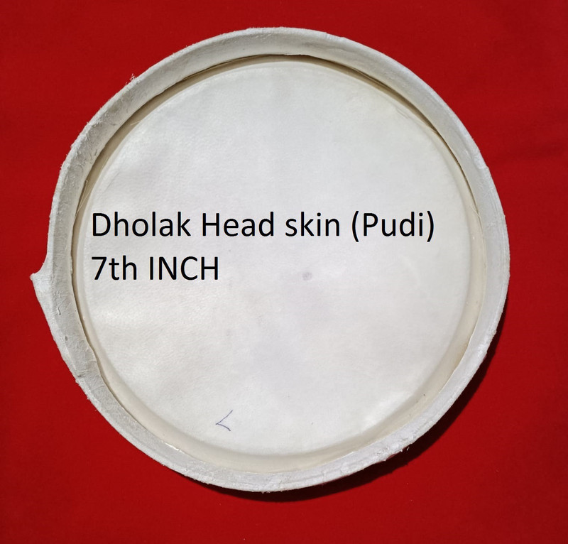 SK Musical Dholak Head Skin {Pudi}7 INCH Dhol Head Skin(White)