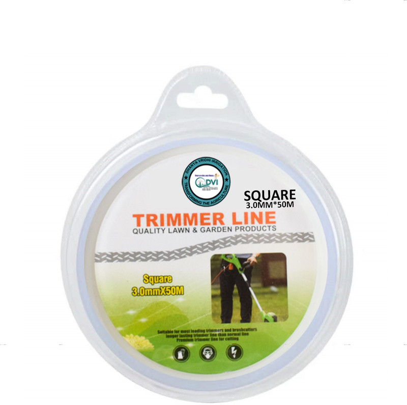 DVI TRIMMER LINE/NYLON ROPE FOR ALL TYPES OF BRUSH CUTTER 3MM 50MTR Square shape Cordless Grass Trimmer(Manual Feed)