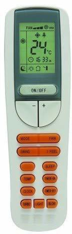 HDF AC Remote Control Compatible For  Split Window AC Blue Star Onida Voltas Godrej Remote Controller(Grey & White)