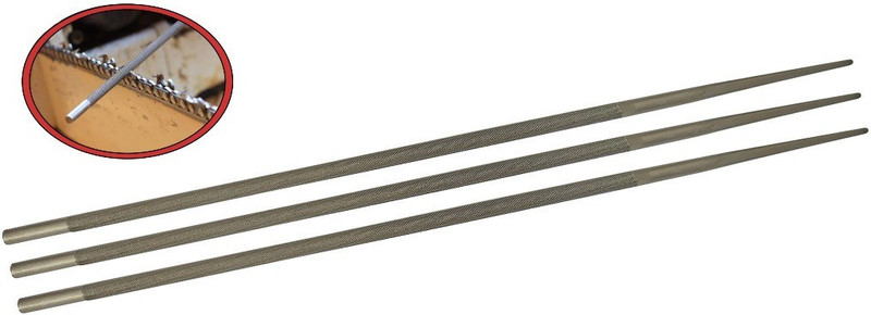 DUMDAAR 4.8mm Pack of 3Pcs Round Chainsaw Saw Chain Files Sharpening Chainsaw Chains Knife Sharpening Steel(Carbon Steel)
