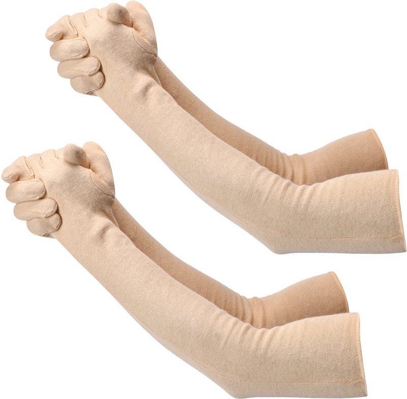 qraftinbk Sun Protection Arm Sleeves for Men & Women glove Riding Gloves(Beige)
