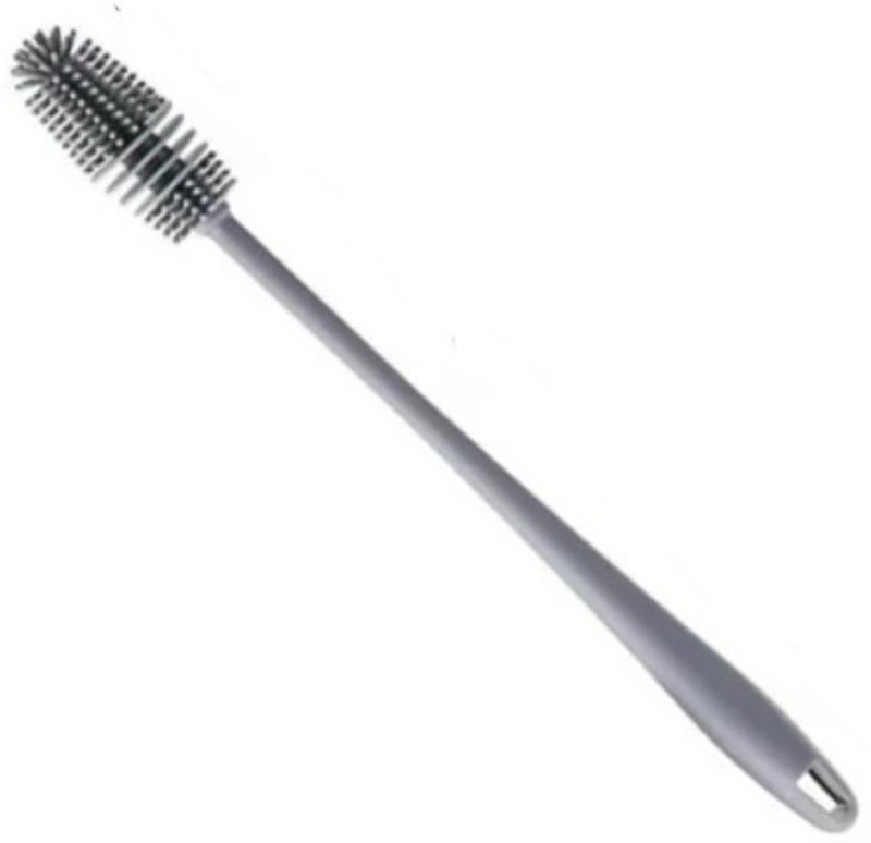 TBP Silicon Multipurpose Cleaning Brush suits for glass, flasks, mugs, Baby Bottles(Grey)