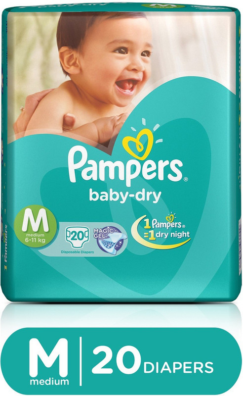 Pampers Taped Diapers - M(20 Pieces)