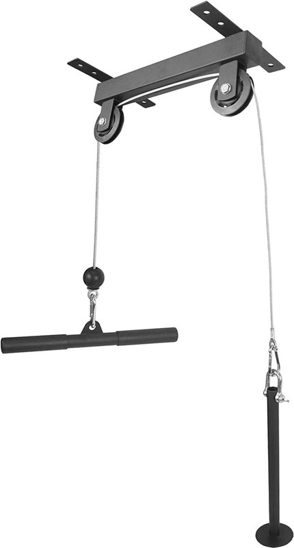 ks creations Ceiling Mounted Pulley System for Triceps Workout -Black Color Lat Pulldown(120 kg)