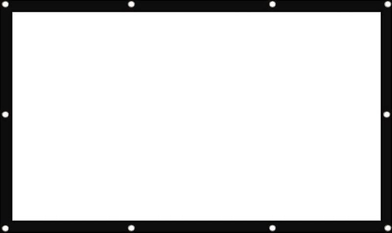 GINNI Eyelets Projector Screens Foldable Wrap Easy to Carry, Projector Screen (Width 182.88 cm x 137.16 cm Height)