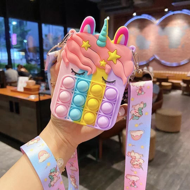 coolcold Unique Pop it Bag Pops Purse Handbag, Girls Popits fidgets Bag(Solder Bag)(Multicolor)