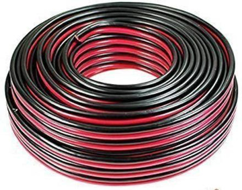 BLP TV-out Cable RB 14 50 Meter Speaker Cable Wire Vehicles Home Stereo HiFi Audio 24 Gauge(Red&Black, For DVD, 0.5 m)