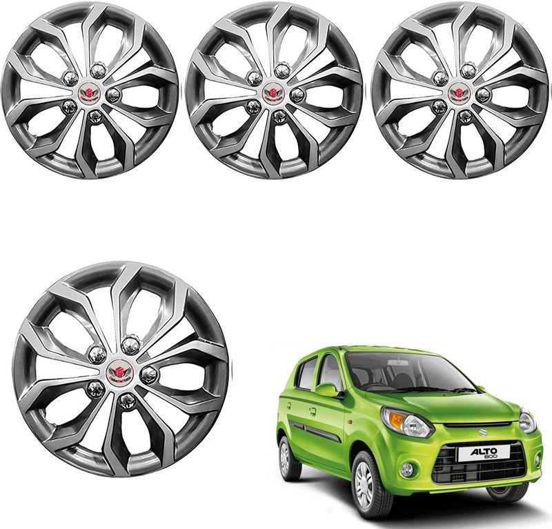 CuboDePlato Wc_visnSlvr_12In_Alto_800-2016 Wheel Cover For Maruti Alto 800 LXI Opt Petrol(4.7 inch)