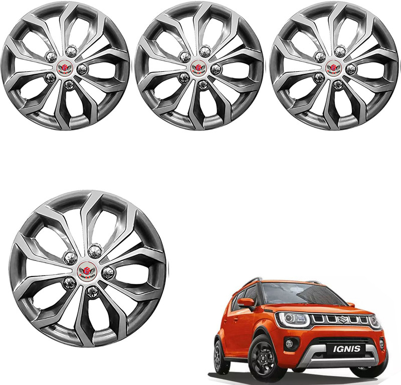 CuboDePlato Wc_visnSlvr_15In_Ignis_Delta Wheel Cover For Maruti Ignis 1.3 AMT Alpha(5.9 inch)