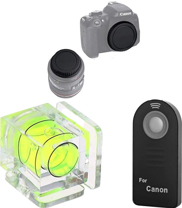 quikprof 1-Axis Bubble, remote, Canon lens And Body Cap For Canon EOS 60D 70D 80D Lens Cap(Black, Green, 58 mm)