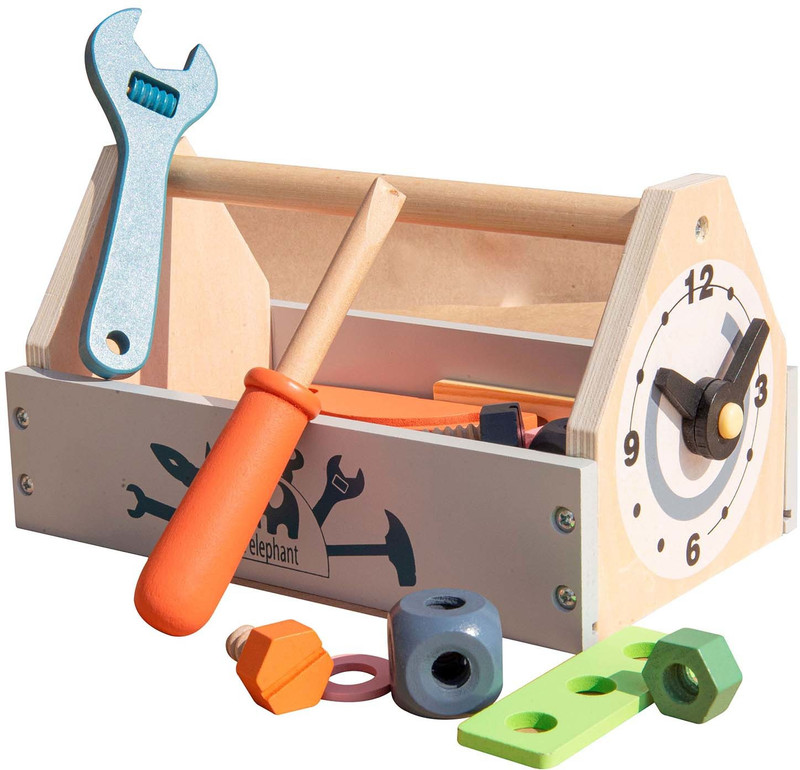 Playbox Tool Kit Imagination and Creativity Fix it up Wooden Toy (32 Pcs)