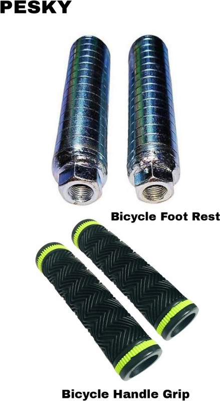 PESKY Bicycle Foot Rest + Bicycle Handle Grip Combo of 2 Handle Bar Grip For NA Universal For Bike(Pack of 2)