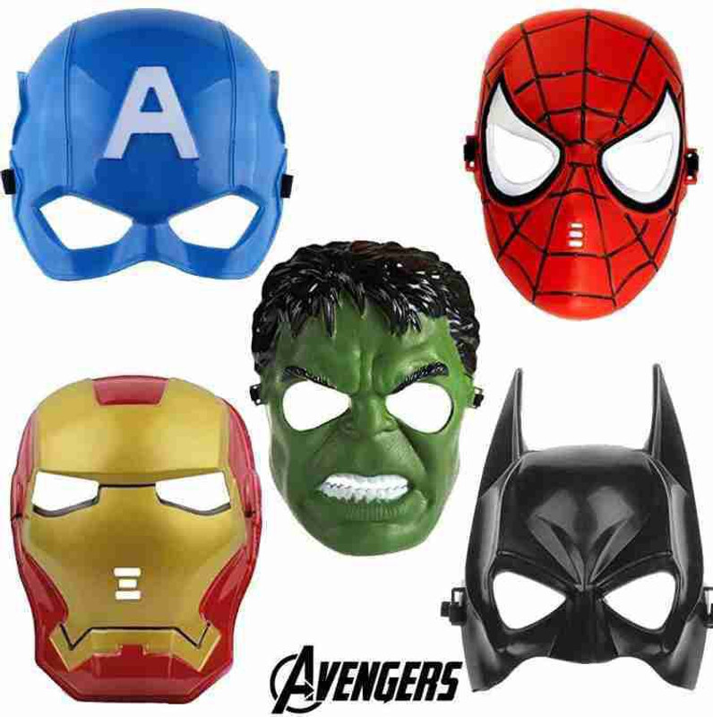 yubirth The Avengers combo mask pack of 5 Party Mask(Multicolor, Pack of 5)
