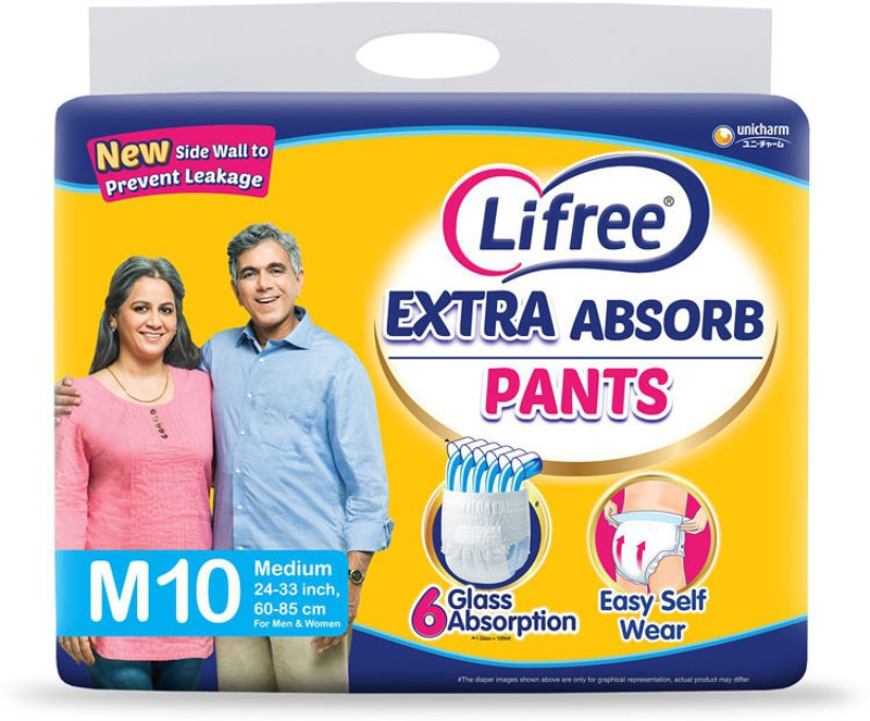 LIFREE Extra Absorb M10 Adult Diapers - M(10 Pieces)