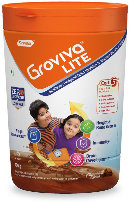 Signutra Groviva Lite child nutrition to manage growth and weight (Jar)(400 g)