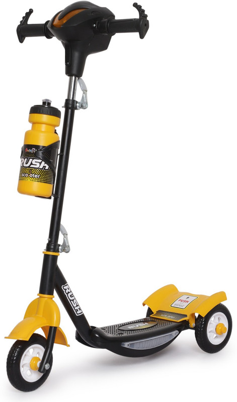 Fun Ride Kids Scooter RUSH DX with Lights and Music(Black)