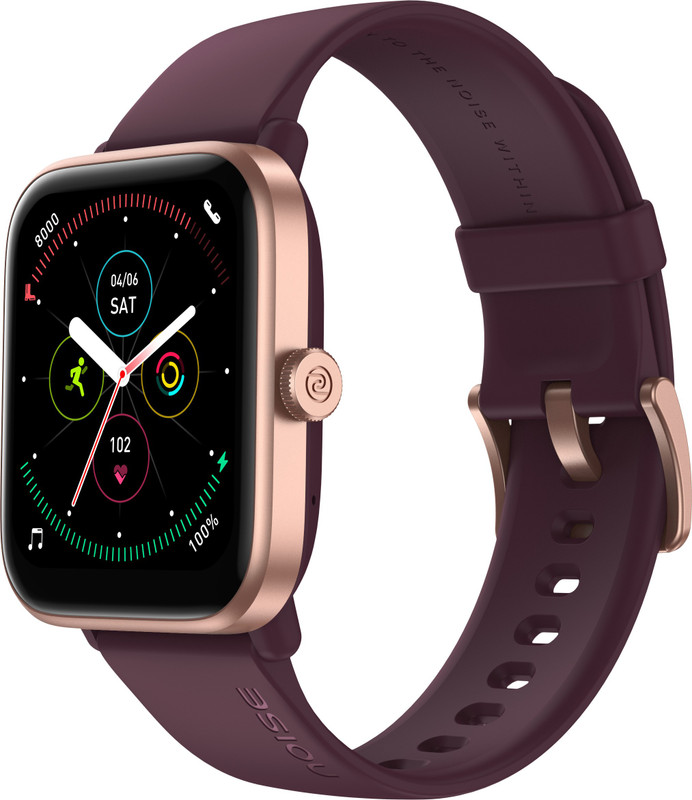 Noise ColorFit Pro4 Bluetooth Calling with 1.72'' TruView Display and Functional Crown Smartwatch(Deep Wine Strap, Regular)
