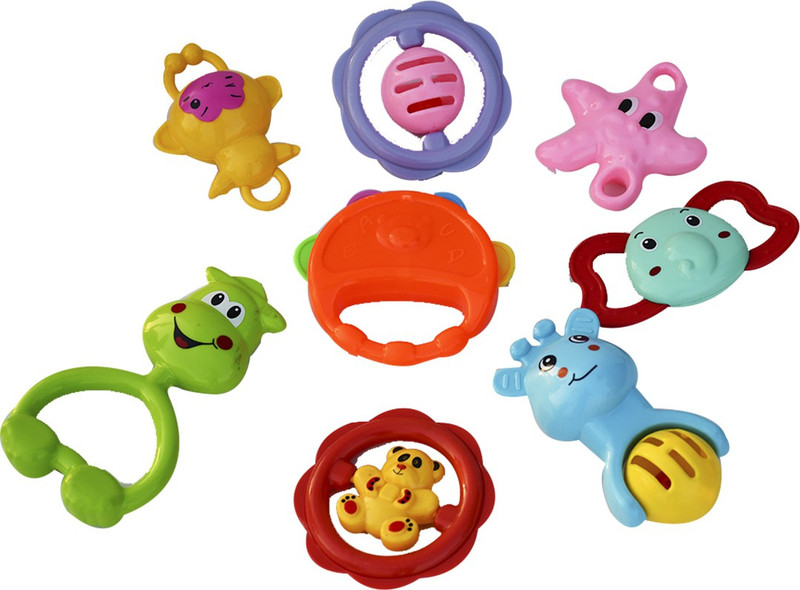 Saugat Traders Baby Rattles Toys Set For New Born Babies And Toddler Rattle(Multicolor)