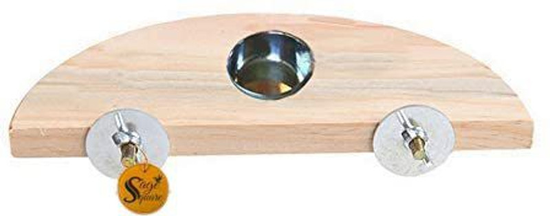 Sage Square Natural Wood Platform Perch, Stand Bird Toy for Birds, Hamster(Combo of 3 Sizes) Wooden Perch, Training Aid, Stick For Bird