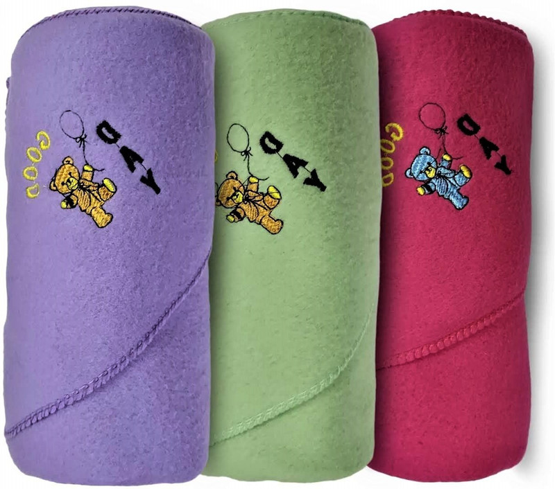 BELLO TOKO Baby Blanket Pack of 3 HOODED NEW BORN(Fabric, Multicolor)