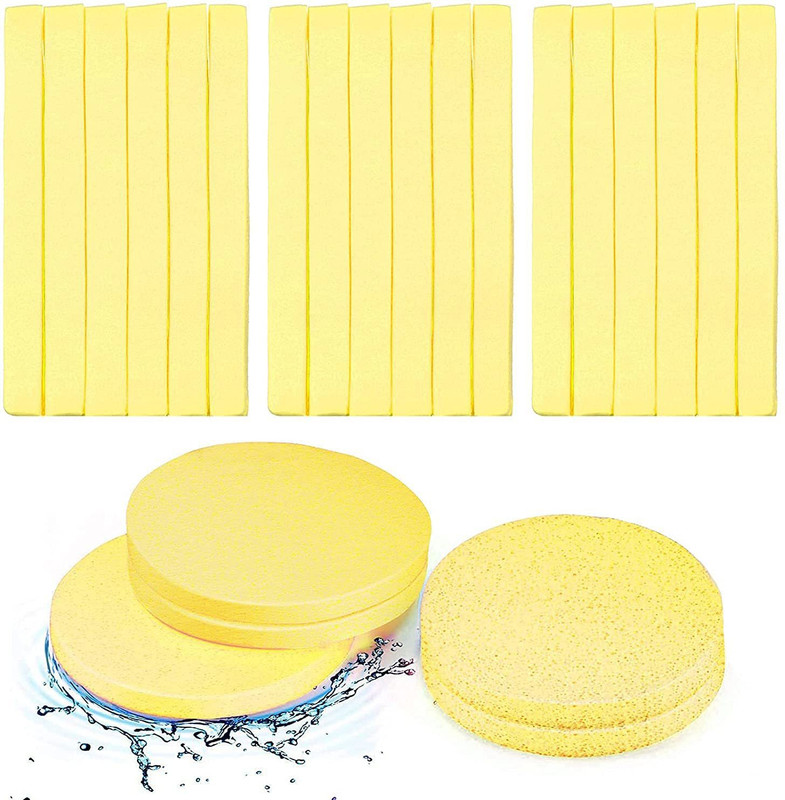 Cosluxe Compressed Facial Sponge Face Cleansing Sponge Makeup Removal Sponge 12 PCS