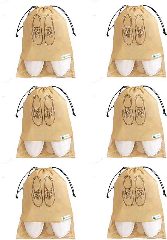 Unicrafts Shoe Cover Shoe Cover Pack of 6 Pc beige Shoe for Travel_Beige06(Beige)