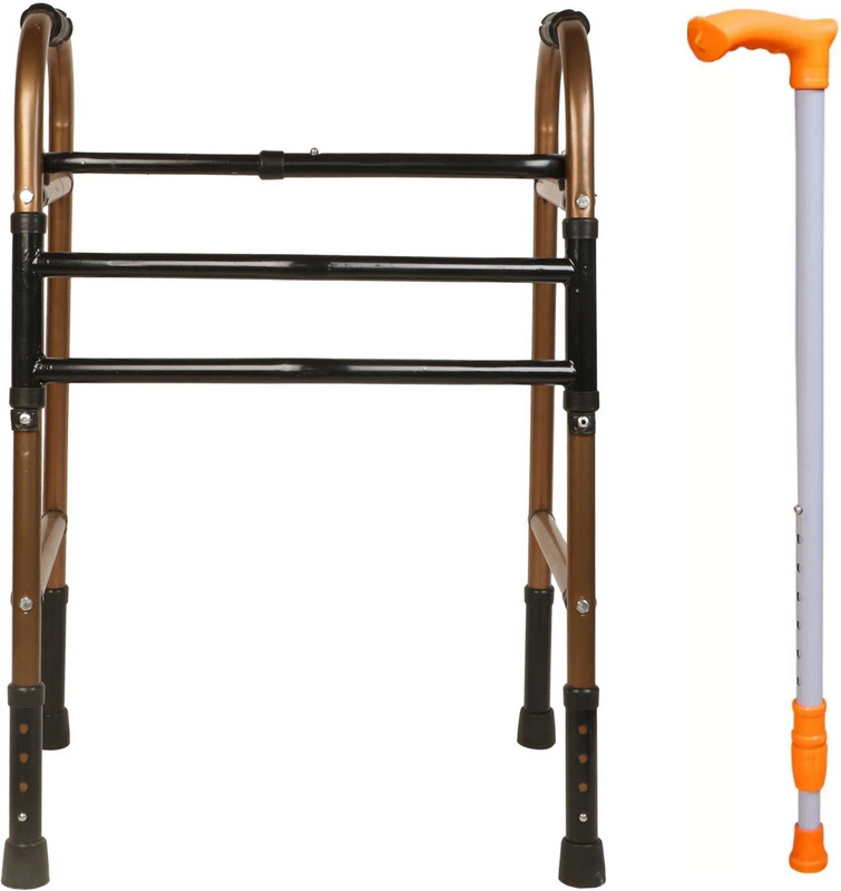 HORCH Height Adjustable Foldable Walker for Men Women Adults Walking Stick Walking Stick