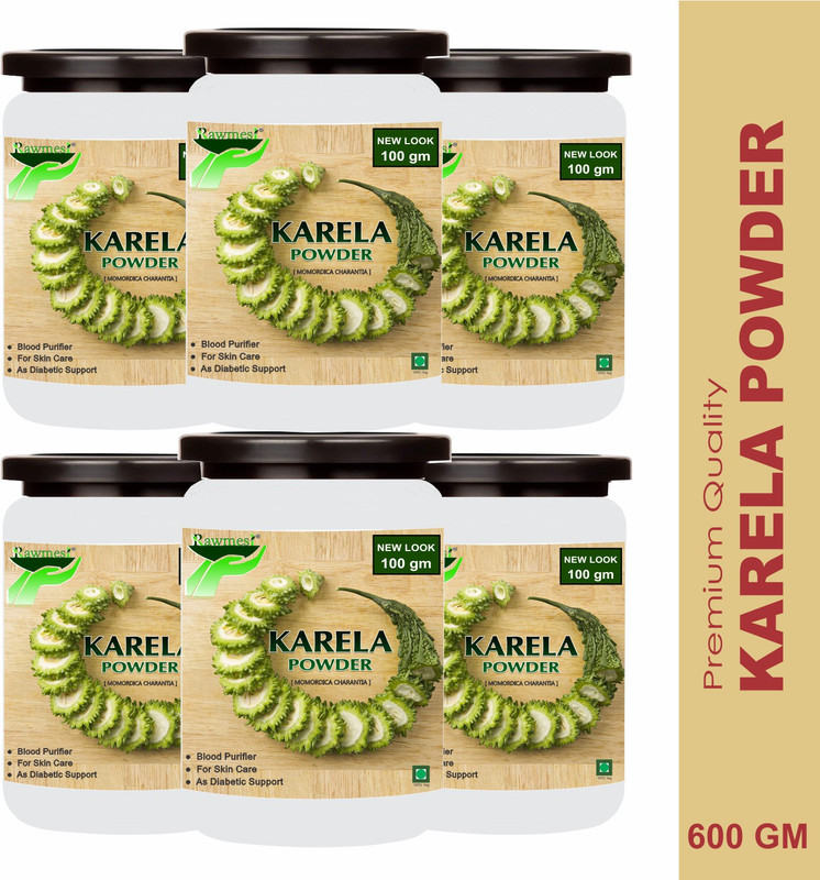 Rawmest Organic Karela powder(Pack of 6, 600 g)