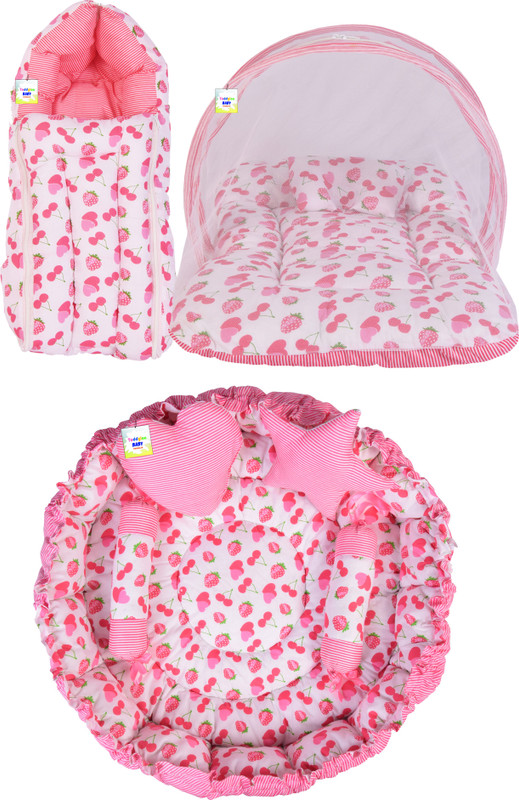 Toddylon New Born Baby Boys & Baby Girls Essential Bedding Set Standard Crib(Fabric, Pink)