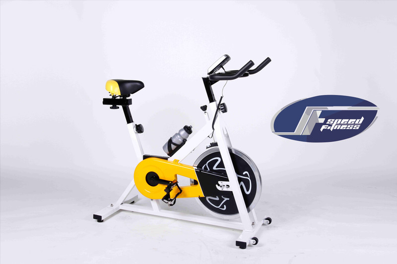 speedfitness Indoor Fitness Spin Bike with Resistance for Gym Home Cardio Workout Indoor Cycles Exercise Bike(Yellow)
