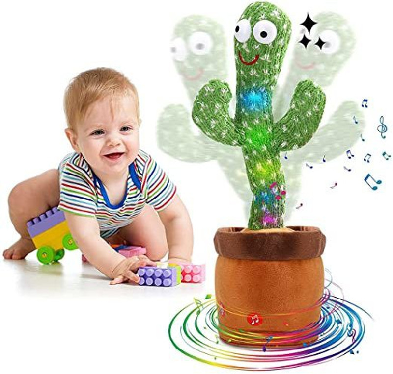 PRAYOMA ENTERPRISE Dancing cactus Toy Talking Repeat Bluetech Singing Toy 120 Songs(Green)