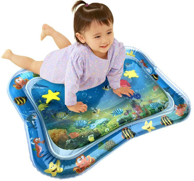 AEXONIZ TOYS Blue - Baby Toy Baby Water Mat Plastic PVC Inflatable Tummy Time Baby Play Mat(Multicolor)