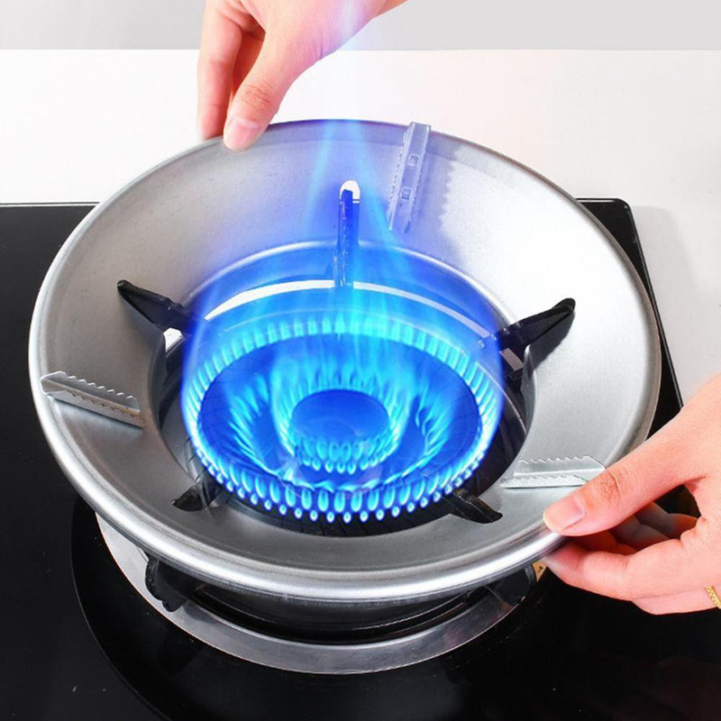 9Up Home Gas Stove Fire Wind Proof Energy Saver Cover Mesh Kitchen Cooking Torch 5 kg Roaster(Silver)