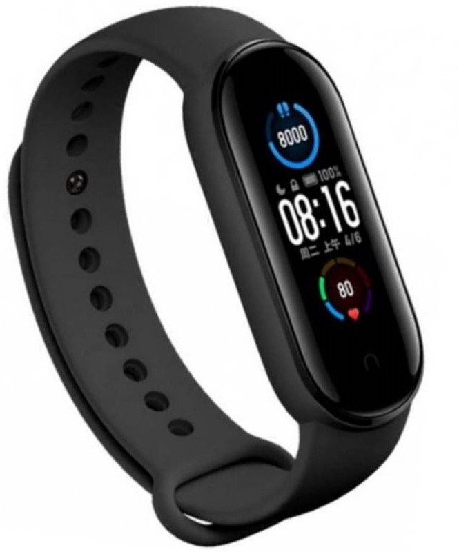 Crystal Digital M7 Smart Band, Activity Tracker, Detect Heart Rate(Black Strap, Size : Free Size)