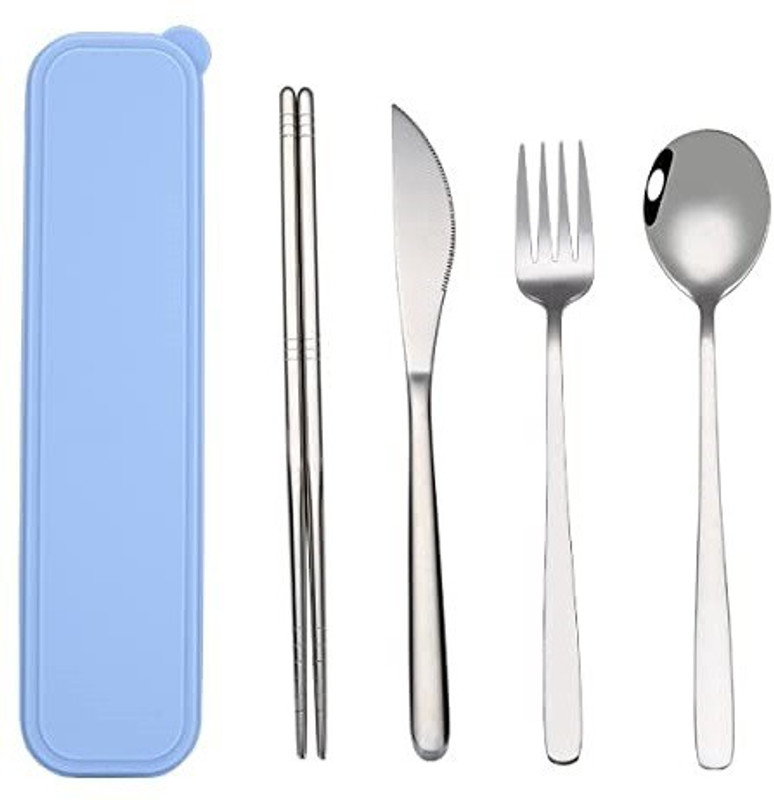 Iktu Premium 304 Stainless Steel Knife Fork Spoon Chopstick Set Stainless Steel Cutlery Set(Pack of 1)