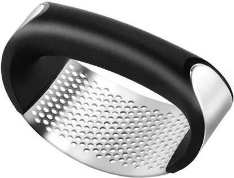 Simxen Manual Garlic Grinding Slicer Press Garlic Press(Black, Silver)