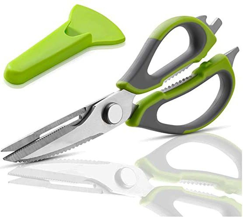 kunjsale Multifunctional Kitchen Scissors Stainless Steel (Pack of 1) Stainless Steel Seafood Scissor(Multicolor, Pack of 1)