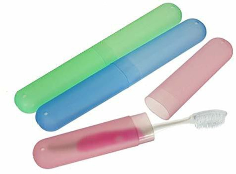 Inditradition Anti-Bacterial Toothbrush Cover | Universal Size, for Home & Travel (Pack of 3) Plastic Toothbrush Holder(Multicolor)
