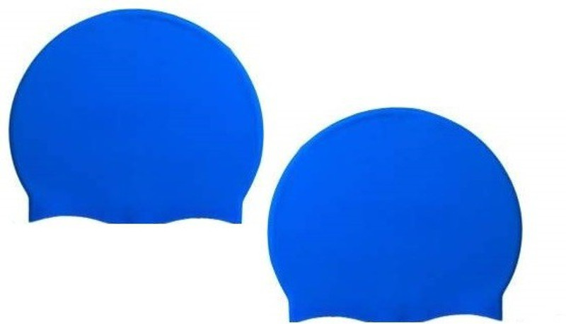 HHS SPORTS Silicone swimming cap Blue color (pack of 2) Swimming Cap(Pack of 2)