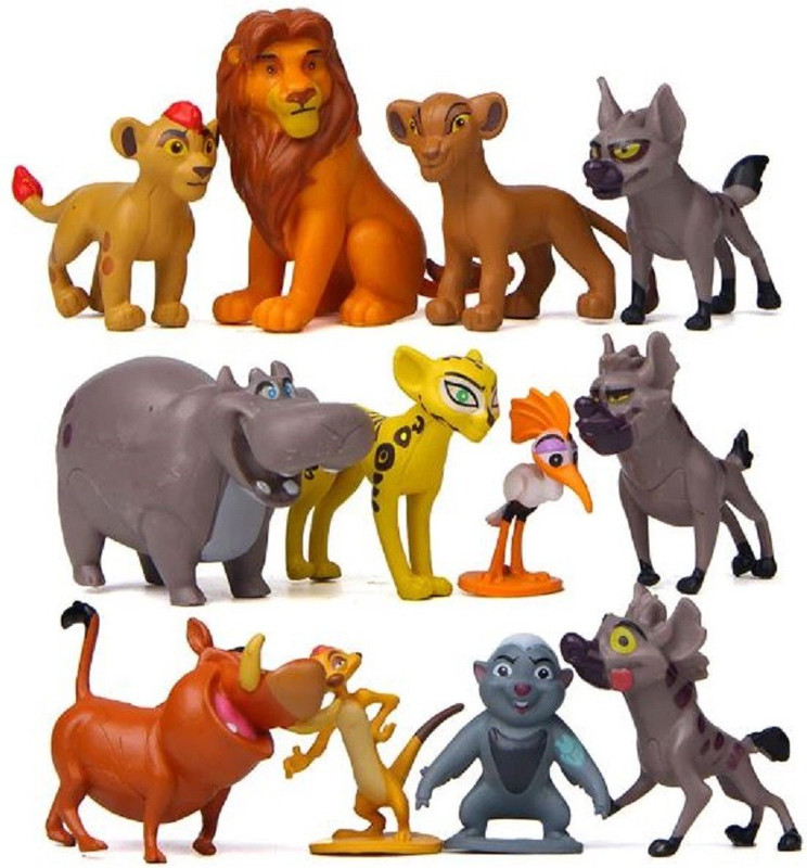 FOZZO-SK The Lion King Simba with Jungle Friends Mini Toy Models 12 Pcs. Figures(Multicolor)