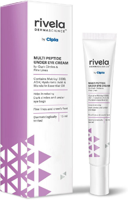 Rivela Dermascience by Cipla Multi Peptide Under Eye Cream for Dark Circles and Fine Lines(15 ml)