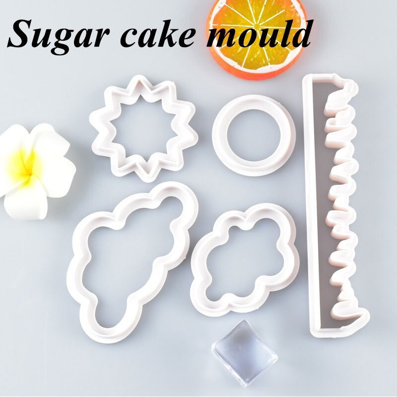 ALAMDAAR 5Pcs Nature Sun Cloud Theme Plastic Fondant SugarPaste Gumpaste Biscuit Decor Cookie Cutter(Pack of 5)