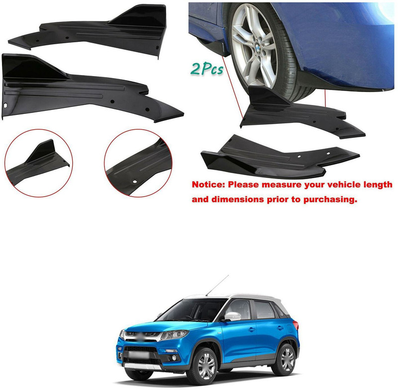 XZRTZ Rear Bumper Splitter Lip Diffuser Wrap Angle Anti-Scratch Protection D145 Matte, Glossy, Chrome Maruti Universal For Car Rear Garnish