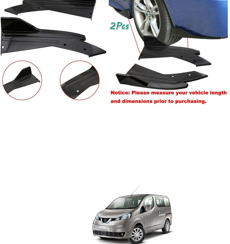 XZRTZ Rear Bumper Splitter Lip Diffuser Wrap Angle Anti-Scratch Protection D180 Matte, Glossy, Chrome Nissan Evalia Rear Garnish